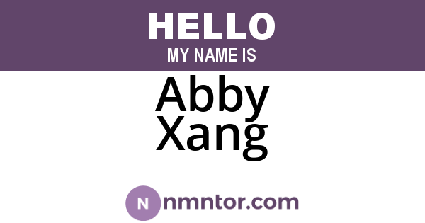 Abby Xang