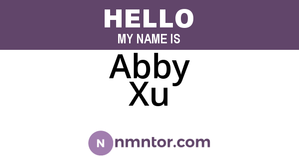 Abby Xu