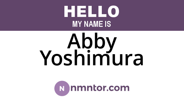 Abby Yoshimura