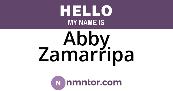 Abby Zamarripa