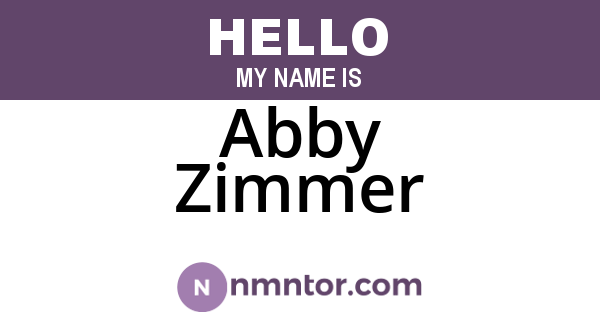 Abby Zimmer