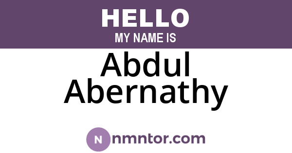 Abdul Abernathy