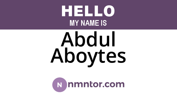 Abdul Aboytes