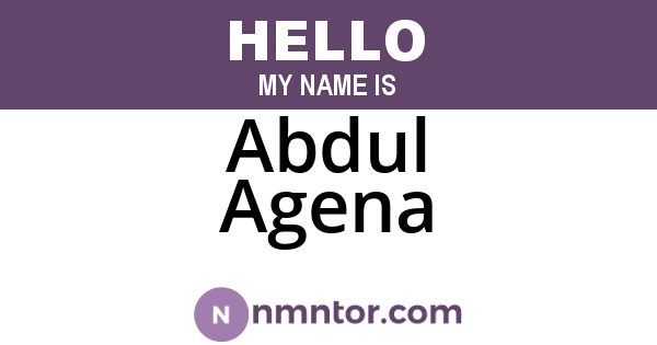 Abdul Agena