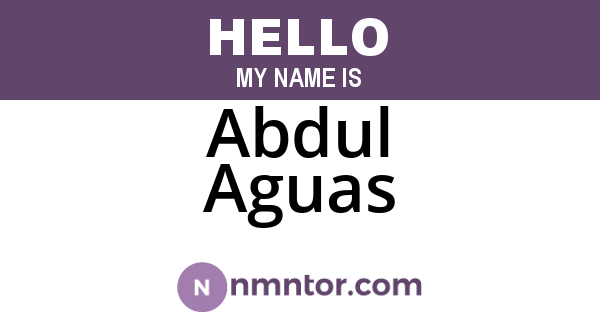 Abdul Aguas