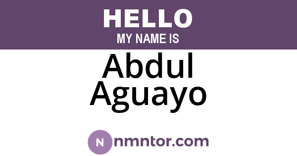 Abdul Aguayo