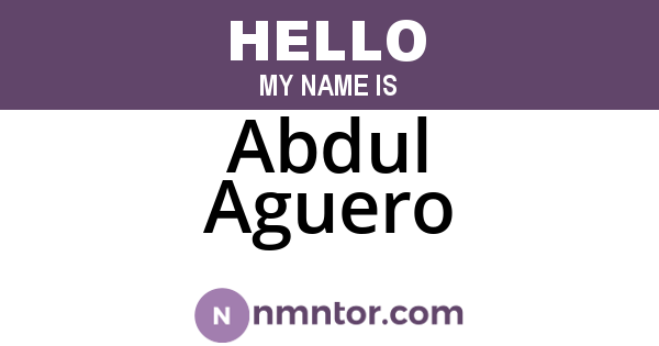 Abdul Aguero