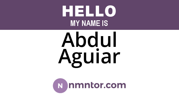 Abdul Aguiar