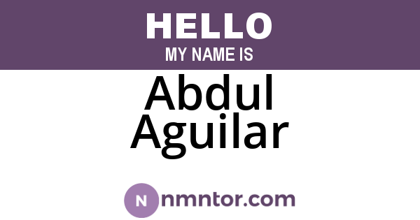 Abdul Aguilar