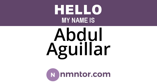 Abdul Aguillar
