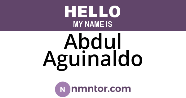 Abdul Aguinaldo