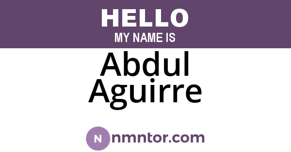 Abdul Aguirre