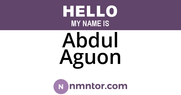 Abdul Aguon
