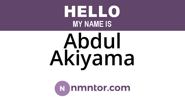 Abdul Akiyama