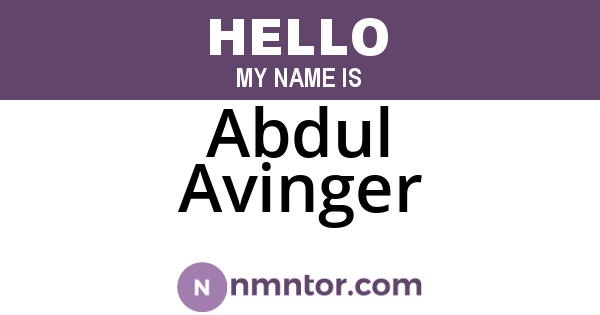Abdul Avinger