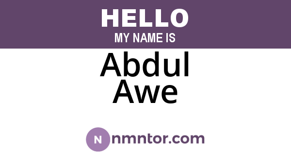 Abdul Awe