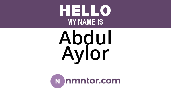 Abdul Aylor