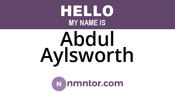 Abdul Aylsworth