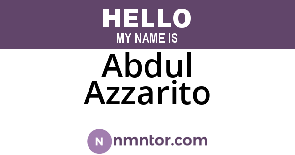 Abdul Azzarito