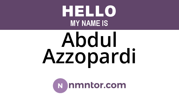 Abdul Azzopardi
