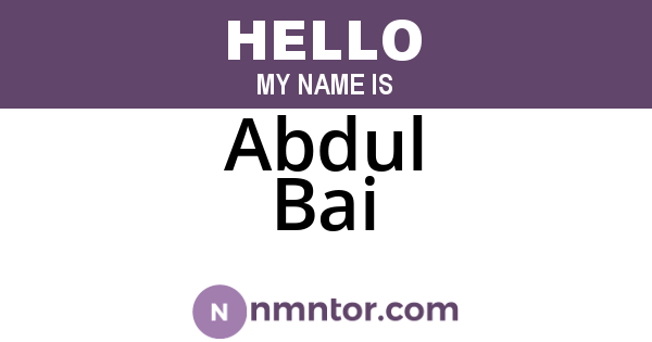 Abdul Bai