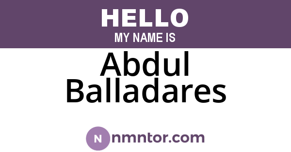 Abdul Balladares
