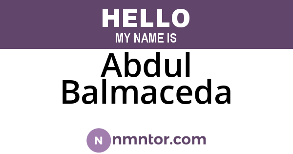 Abdul Balmaceda