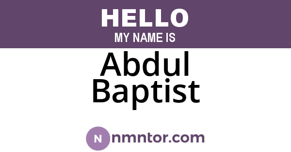 Abdul Baptist
