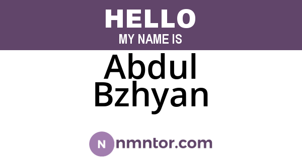 Abdul Bzhyan