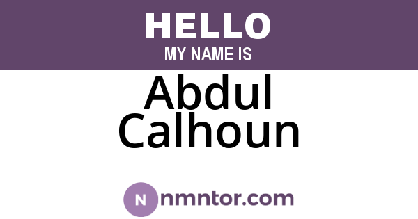 Abdul Calhoun
