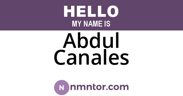 Abdul Canales