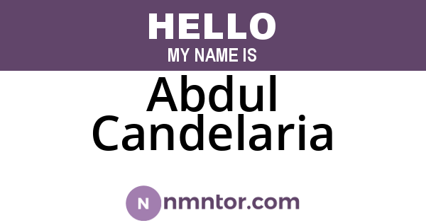 Abdul Candelaria