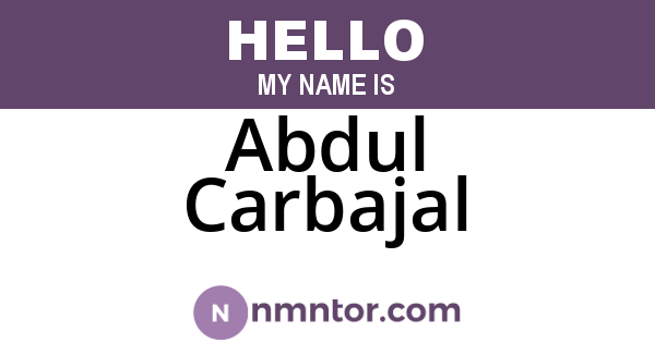 Abdul Carbajal