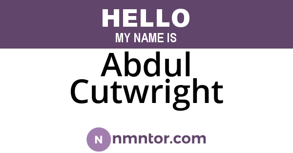 Abdul Cutwright