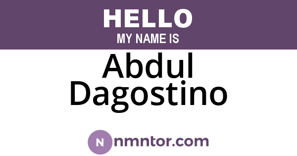 Abdul Dagostino