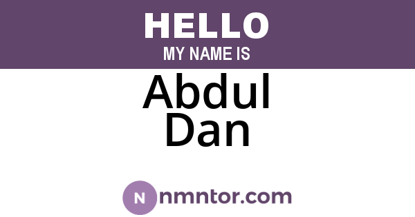 Abdul Dan