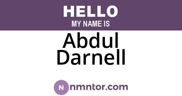 Abdul Darnell