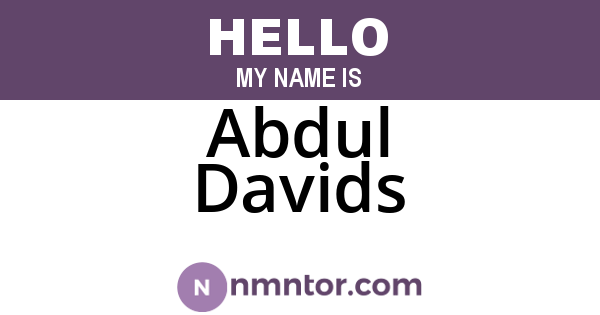 Abdul Davids