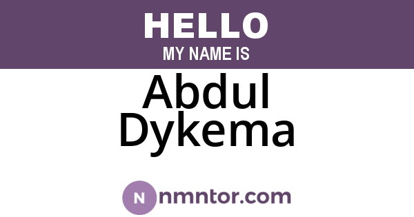 Abdul Dykema