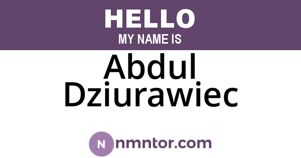 Abdul Dziurawiec