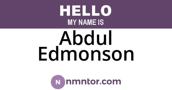 Abdul Edmonson