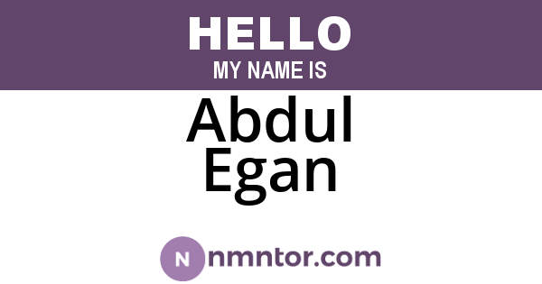 Abdul Egan