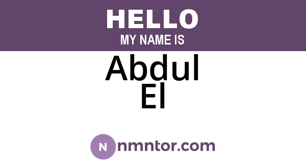 Abdul El