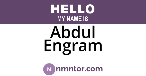 Abdul Engram
