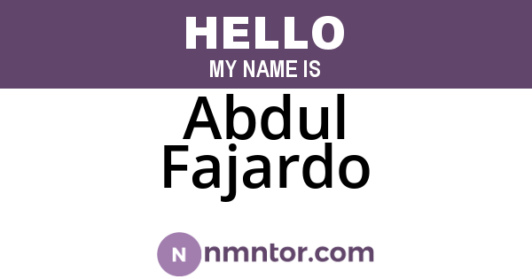 Abdul Fajardo