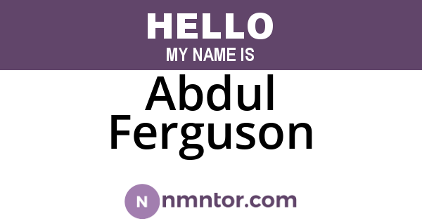 Abdul Ferguson