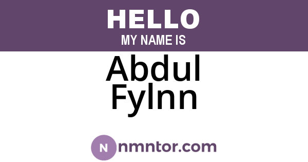 Abdul Fylnn