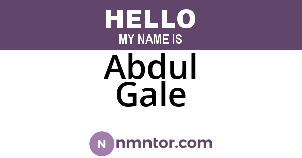 Abdul Gale