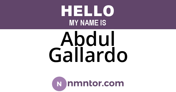 Abdul Gallardo