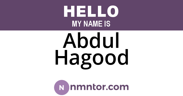 Abdul Hagood